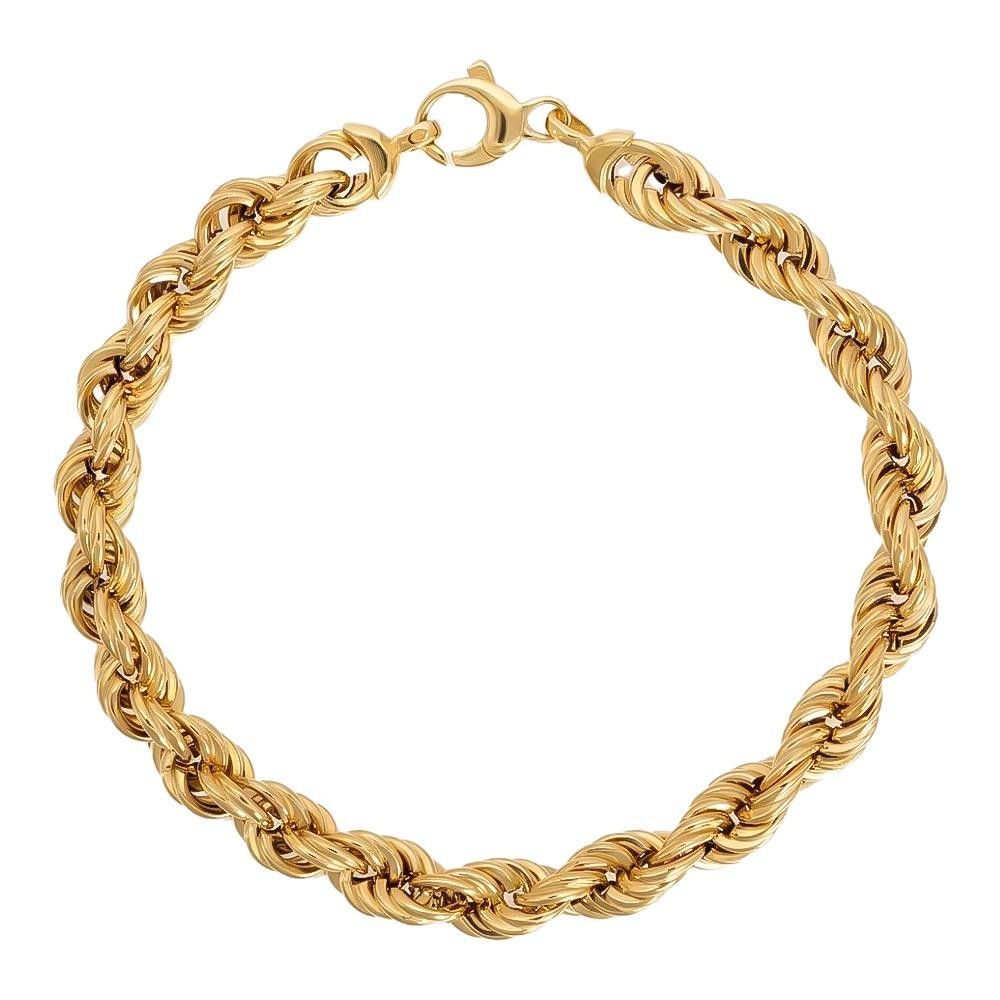 Bracciale Torchon in Oro Giallo 18 Kt