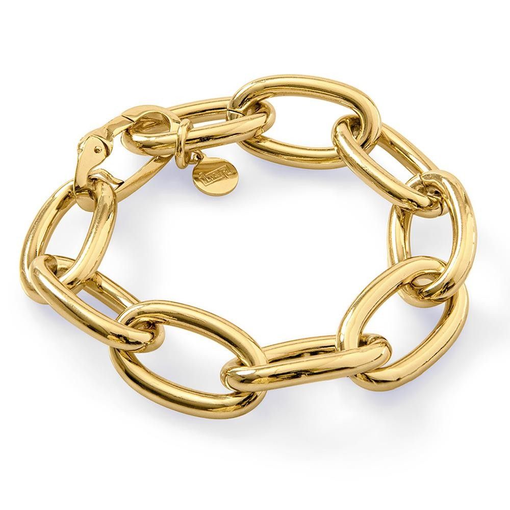 Bracciale Unoaerre Catena Forzatina In Bronzo Dorato Lucido