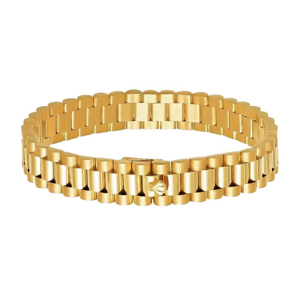 Bracciale Uomo con Corona in Oro Giallo 18 Kt