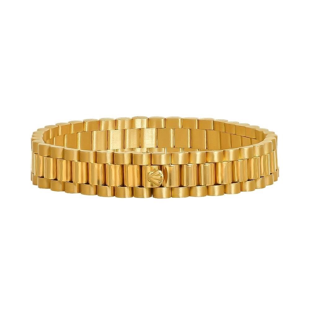 Bracciale Uomo con Corona in Oro Giallo 18 Kt