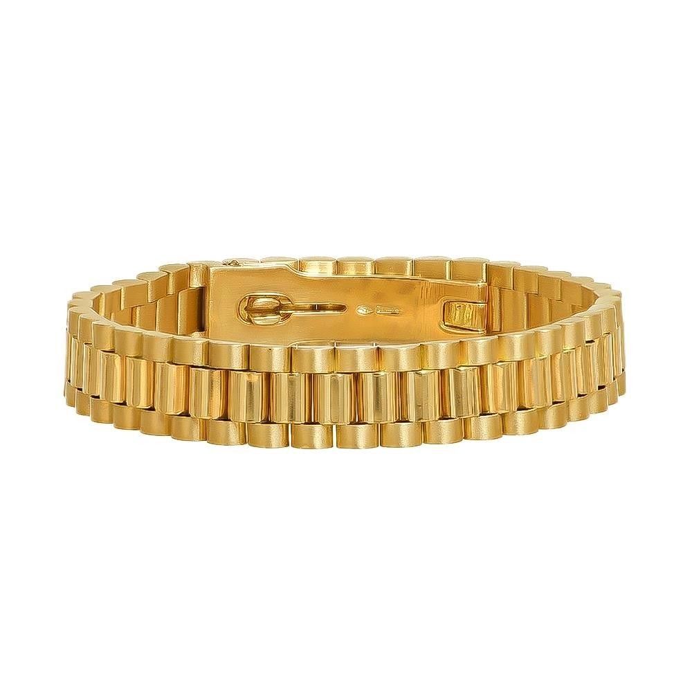 Bracciale Uomo con Corona in Oro Giallo 18 Kt