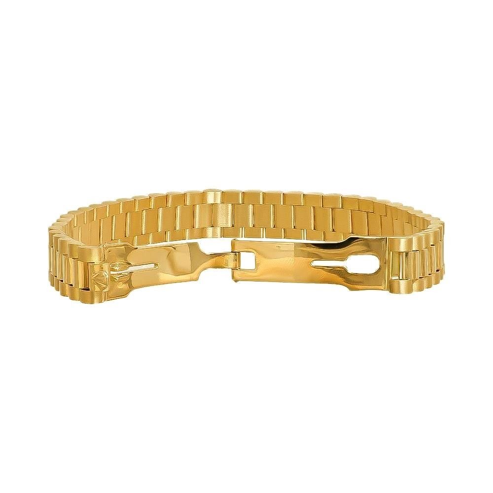 Bracciale Uomo con Corona in Oro Giallo 18 Kt
