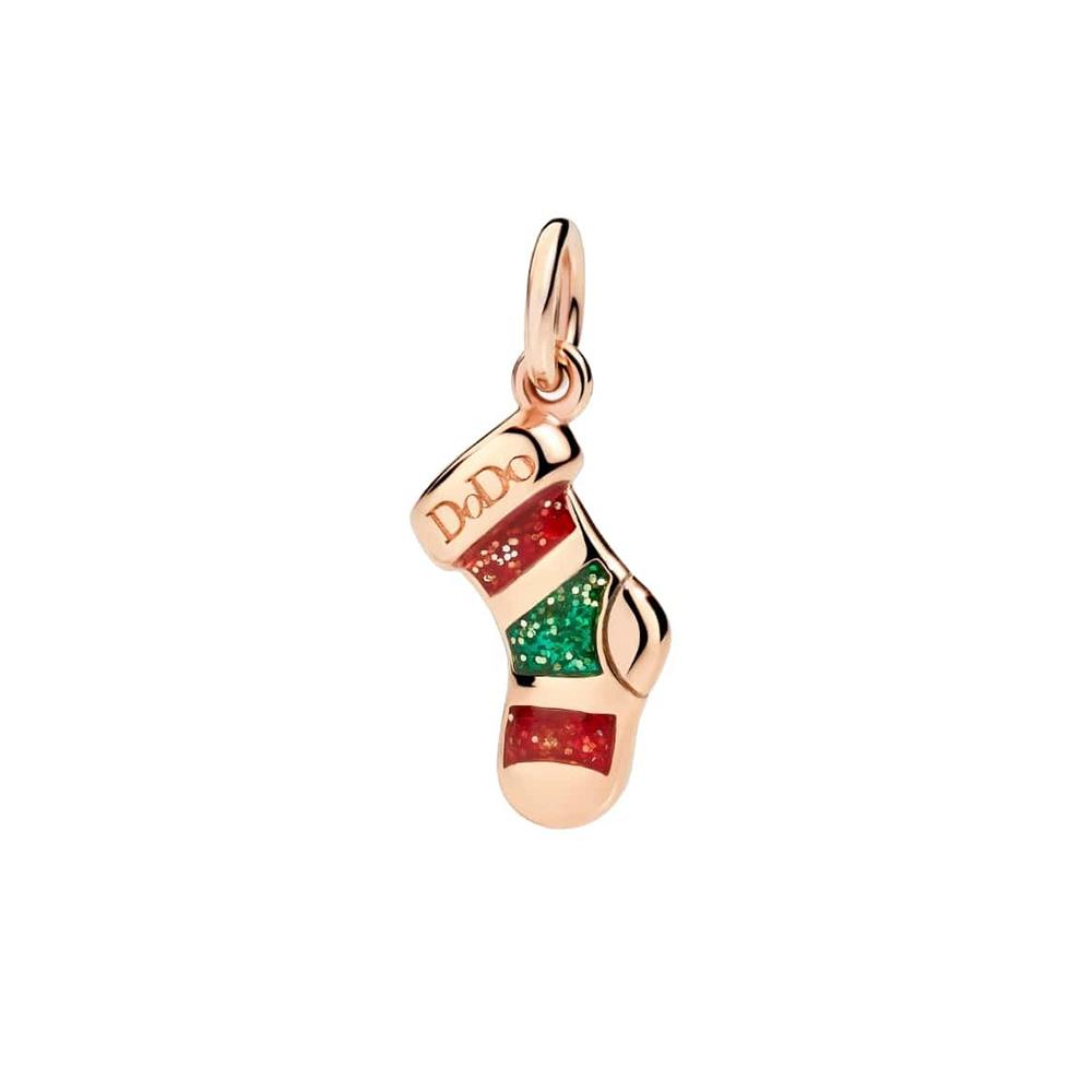 Charm Dodo Calza di Natale in Oro Rosa 9K Limited Edition