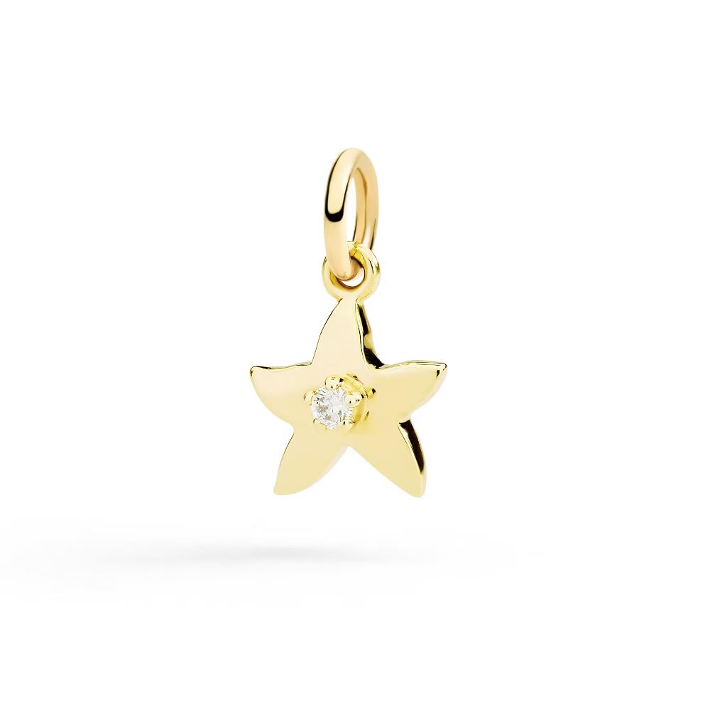 Charm Dodo Yellow Gold & White Diamond Star