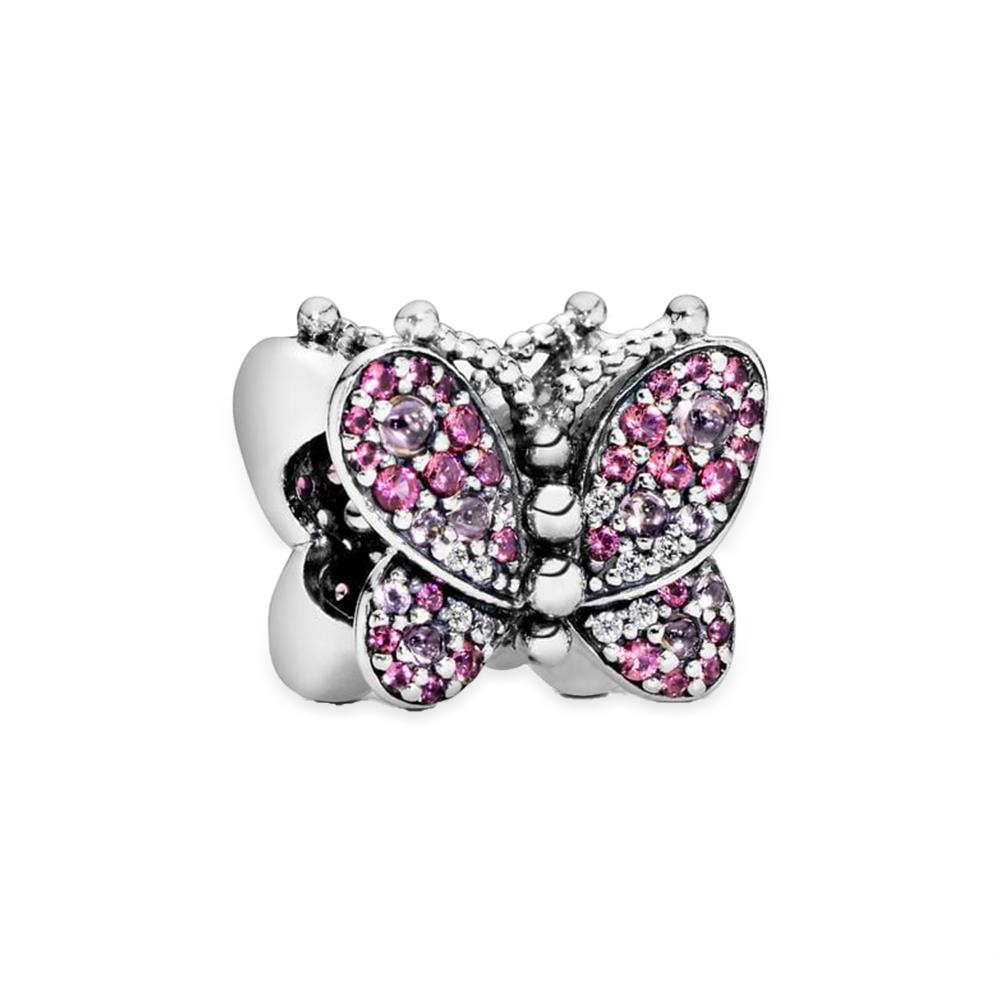 Charm Pandora Farfalla Pavé Rosa