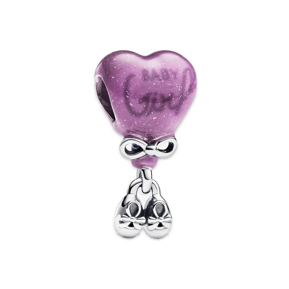 Charm Pandora Gender Reveal “Baby Girl” che cambia colore