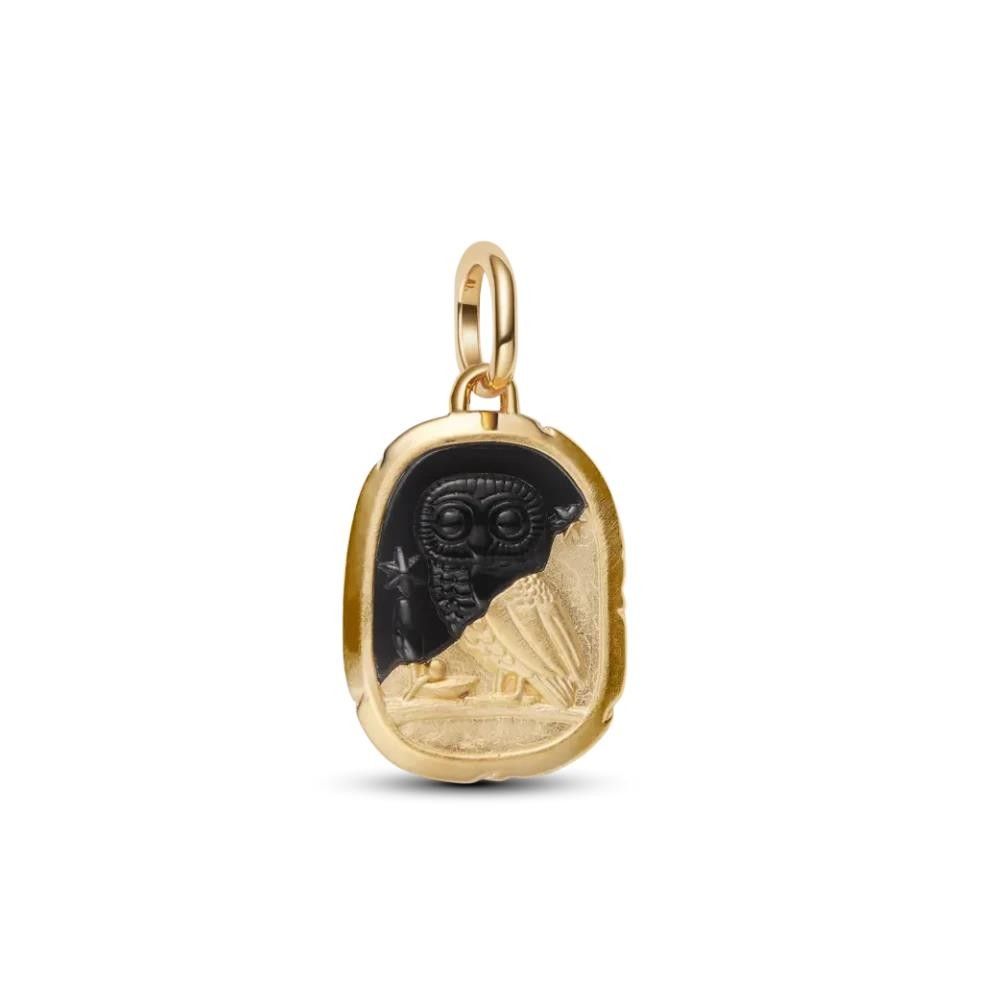 Charm Pandora Medallion Gufo "Lux Et Sapientia"