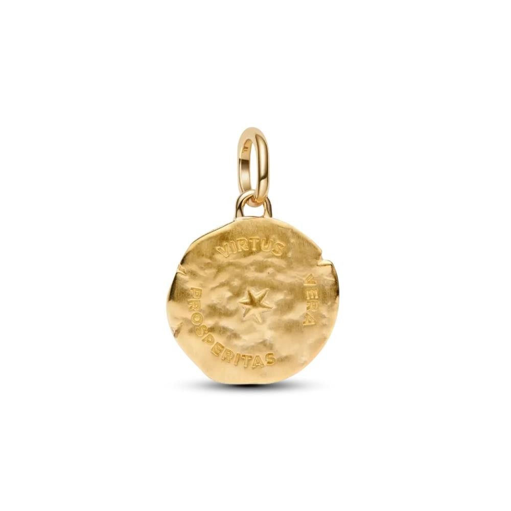Charm Pandora Medallion Spiga di Grano "Virtus Vera Prosperitas"