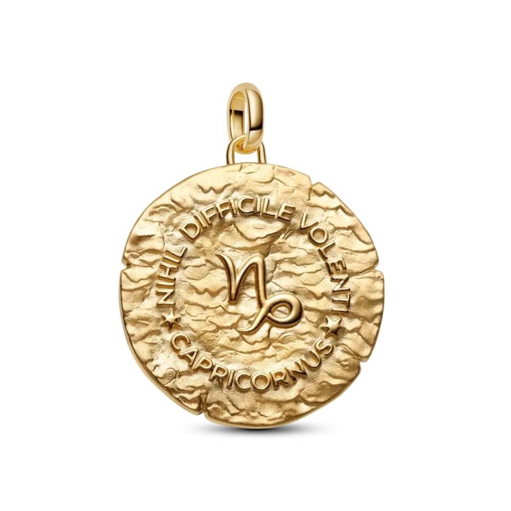 Charm Pandora Medallion XL Capricorno "Nihil Difficile Volenti"