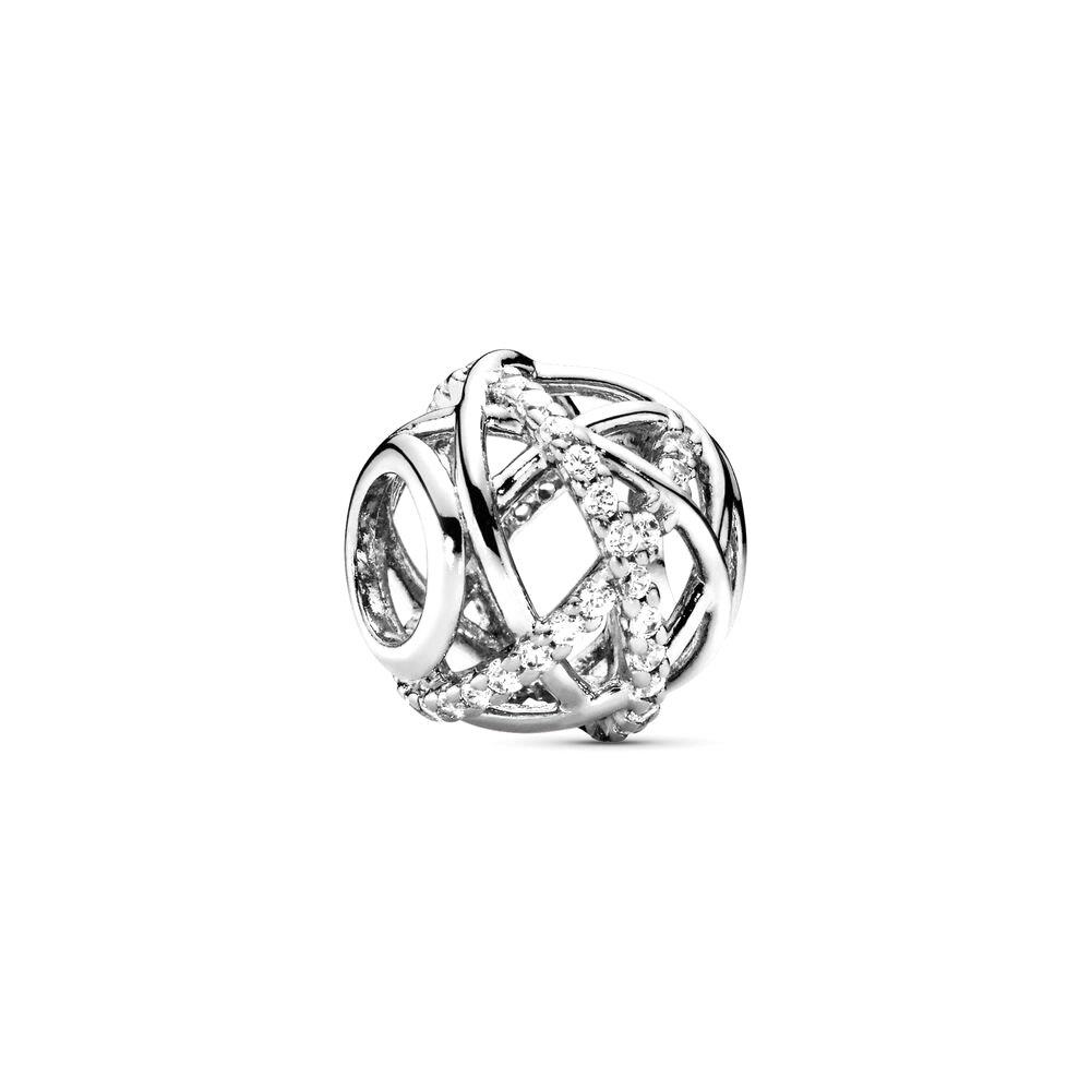 Charm Pandora openwork intreccio scintillante