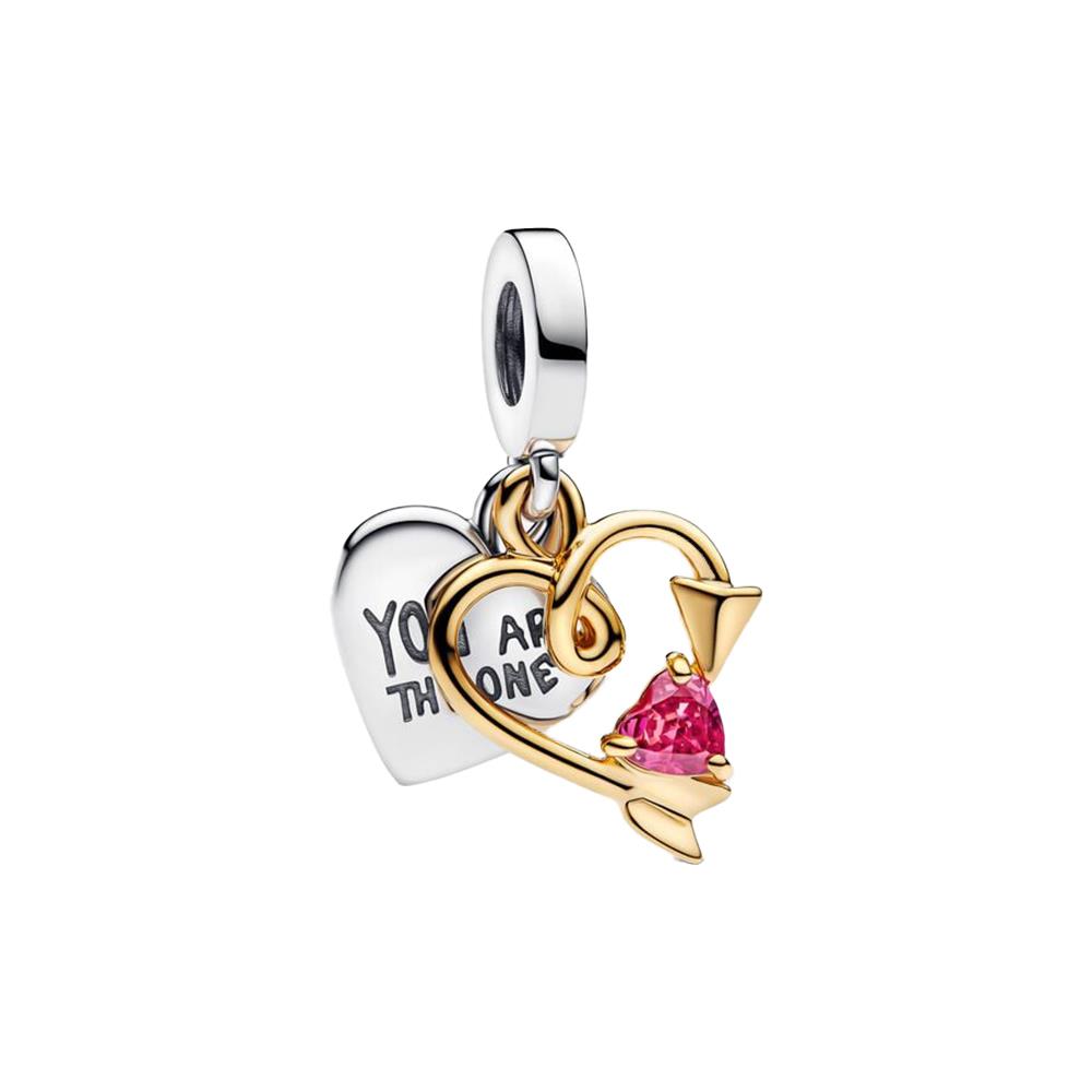 Charm Pandora Pendente Cuore con Freccia da incidere