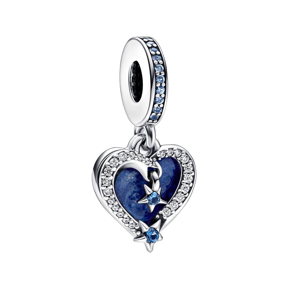 Charm Pandora Pendente Cuore e Stelle Blu