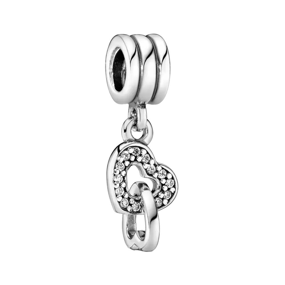 Charm Pandora Pendente Cuori intrecciati