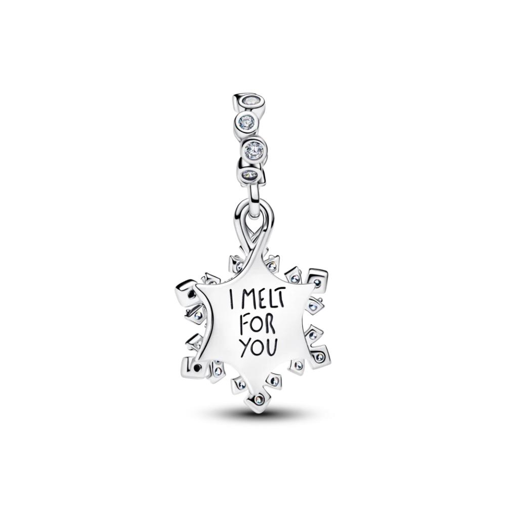 Charm Pandora pendente doppio Fiocco di neve opalescente