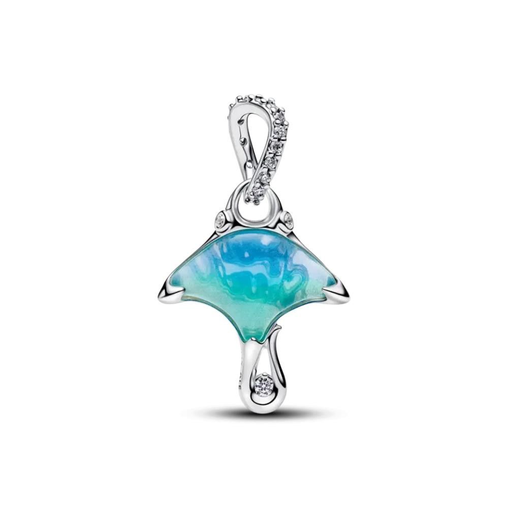Charm Pandora Pendente Manta Vetro di Murano