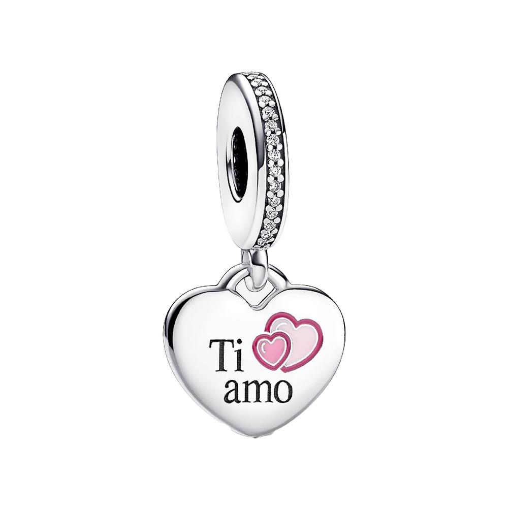 Charm Pandora Pendente Ti Amo da incidere