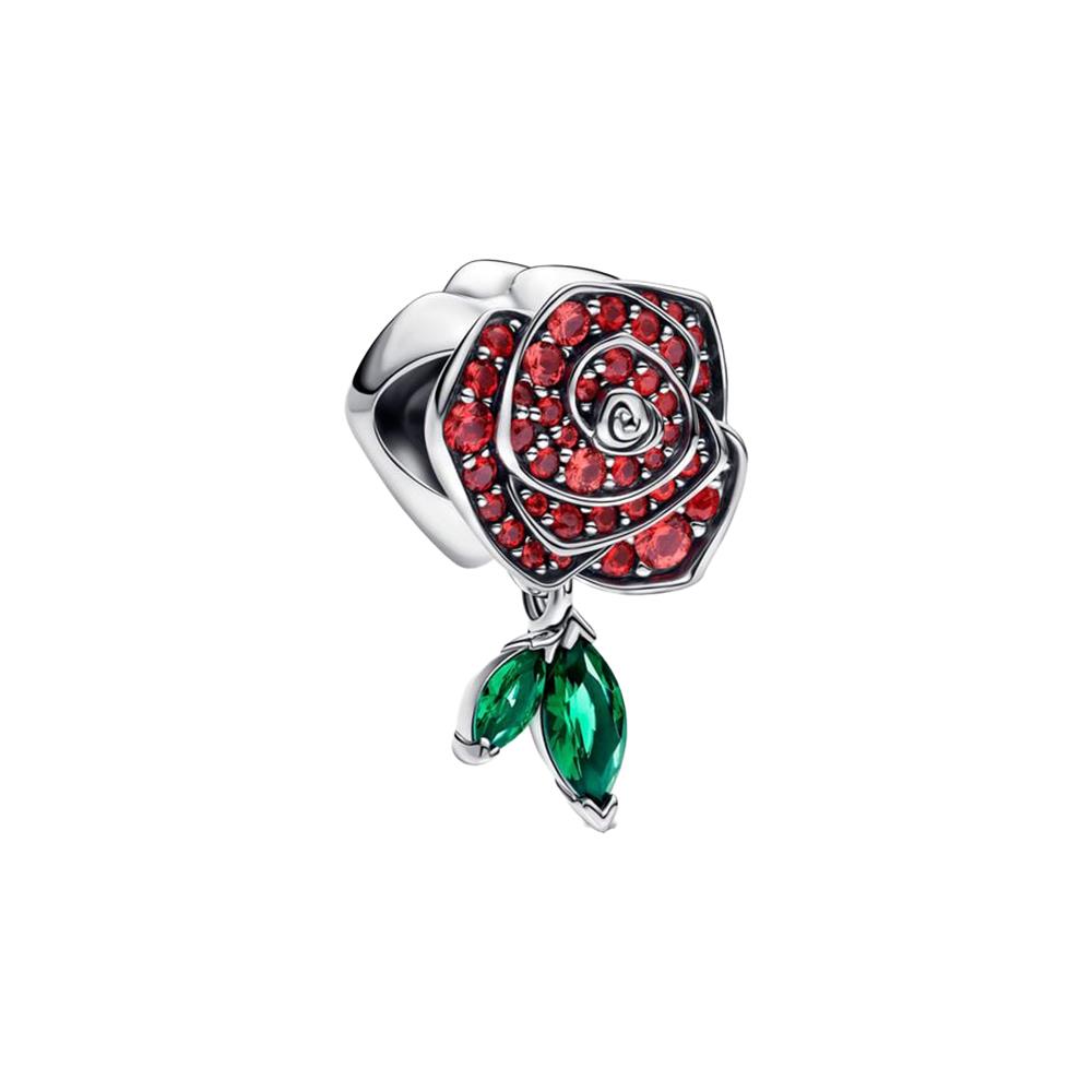  Charm Pandora Rosa Scintillante Rossa