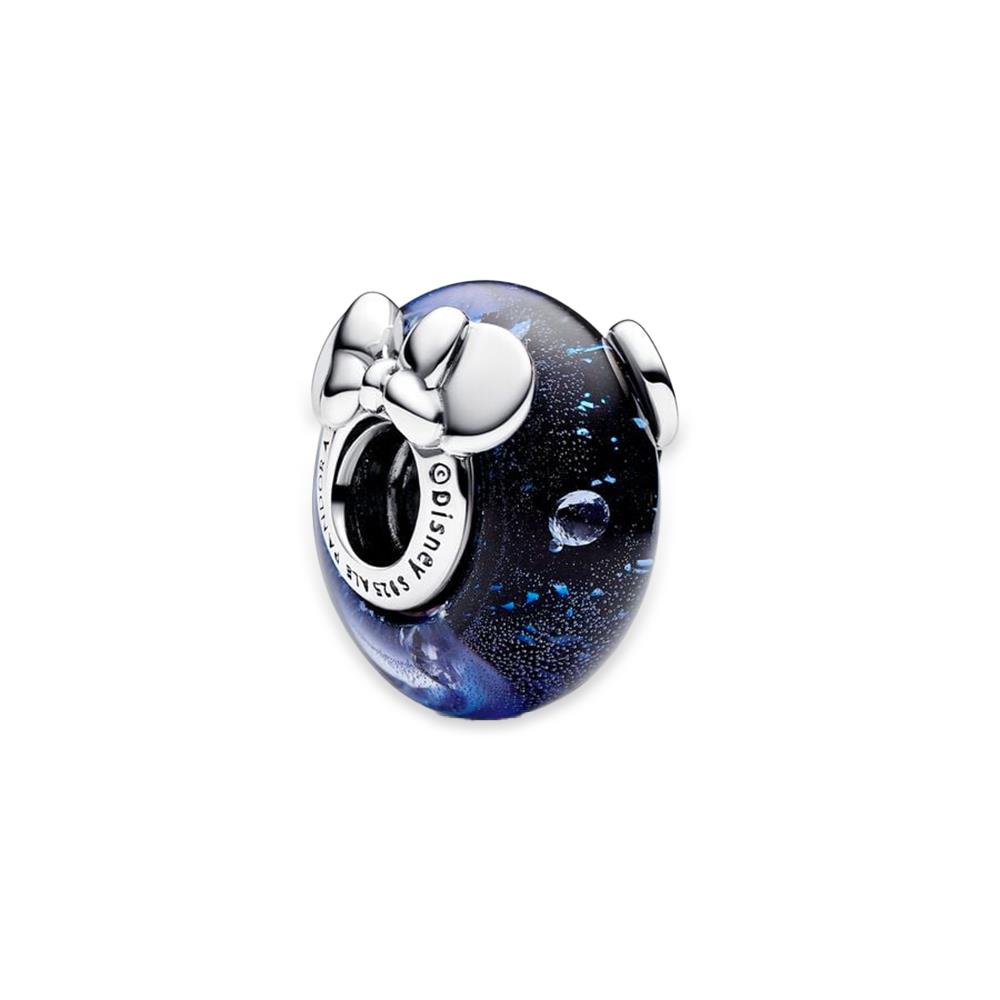 Charm Pandora x Disney, Mickey e Minnie, Vetro di Murano Blu