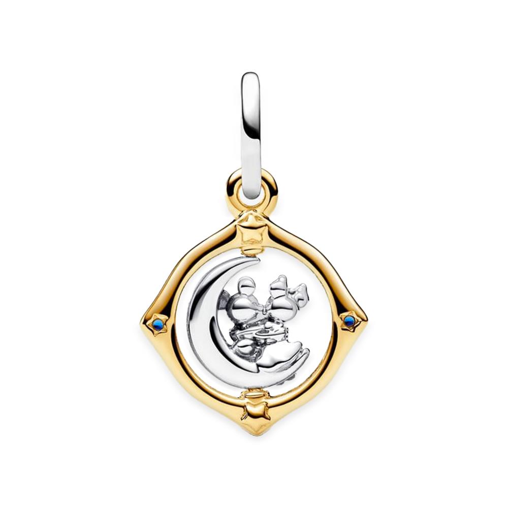 Charm Pendente Pandora x Disney, Mickey Mouse e Minnie sulla Luna