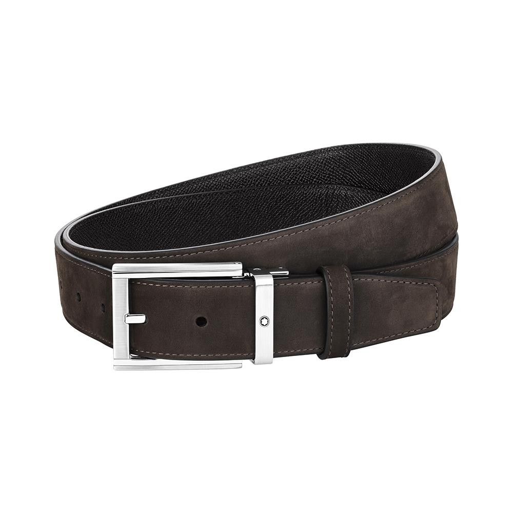 Cintura Montblanc Regolabile E Reversibile Marrone