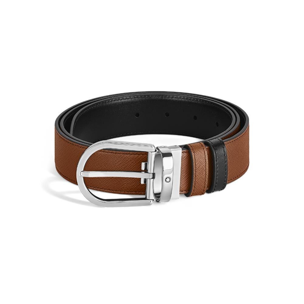 Cintura Montblanc Sartorial Reversibile Horseshoe 35 mm in Pelle