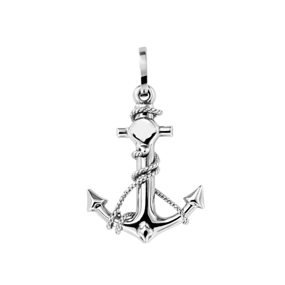 Ciondolo Ancora Media Oro Bianco 18 Kt