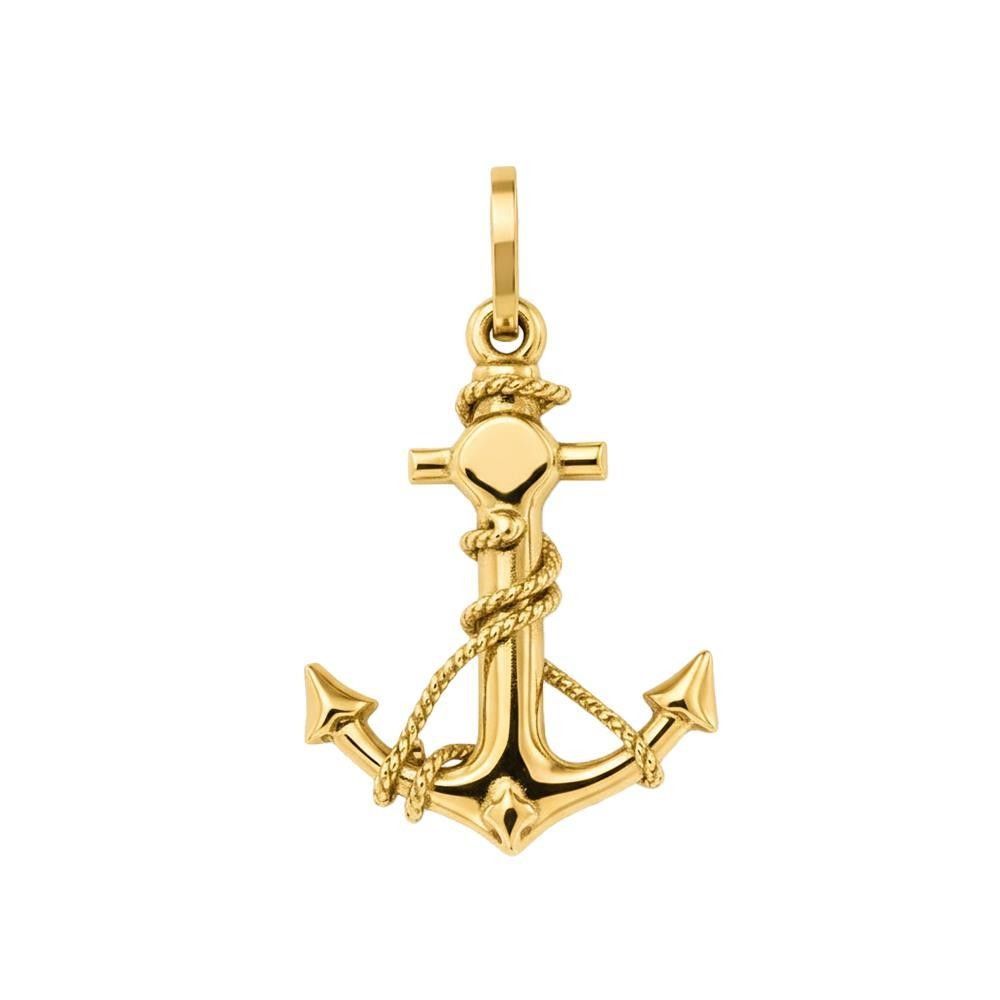 Ciondolo Ancora Media Oro Giallo 18 Kt