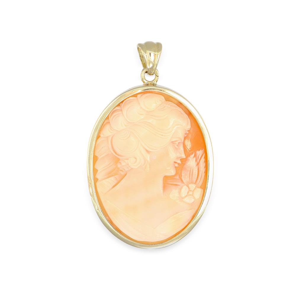 Ciondolo Cammeo in Oro Giallo 18 Kt
