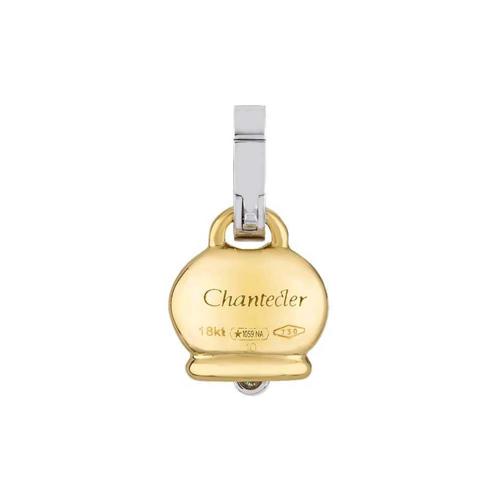 Ciondolo Chantecler Campanella Oro KT 18 Galletto in Pavè di Diamanti