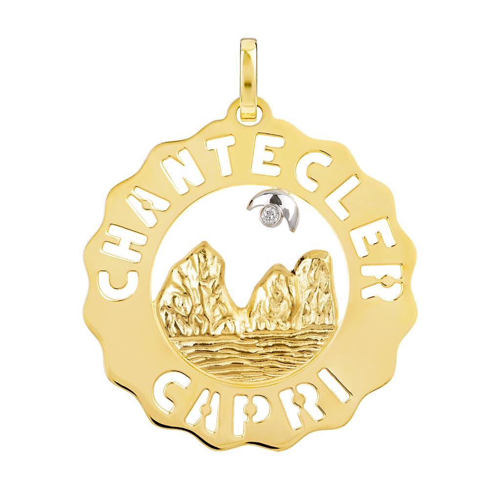 Ciondolo Chantecler Logo Oro KT 18 Faraglioni