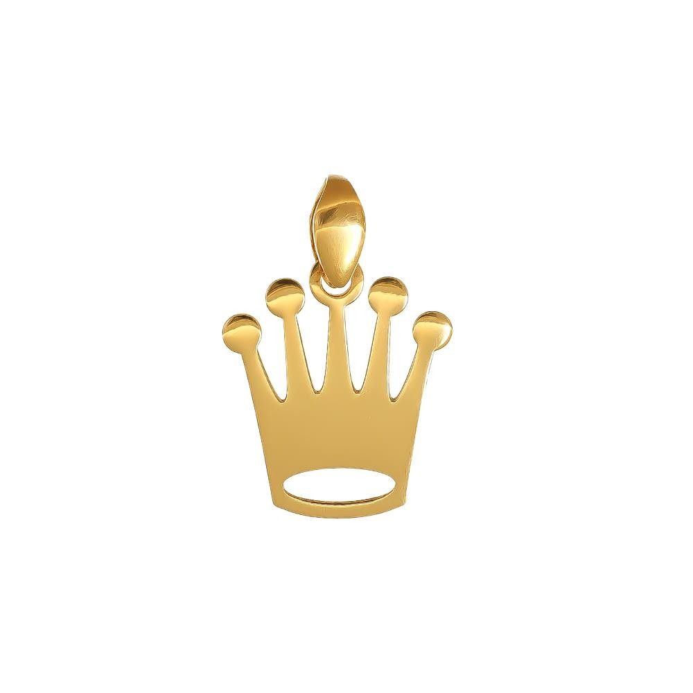Ciondolo Corona in Oro Giallo 18 Kt