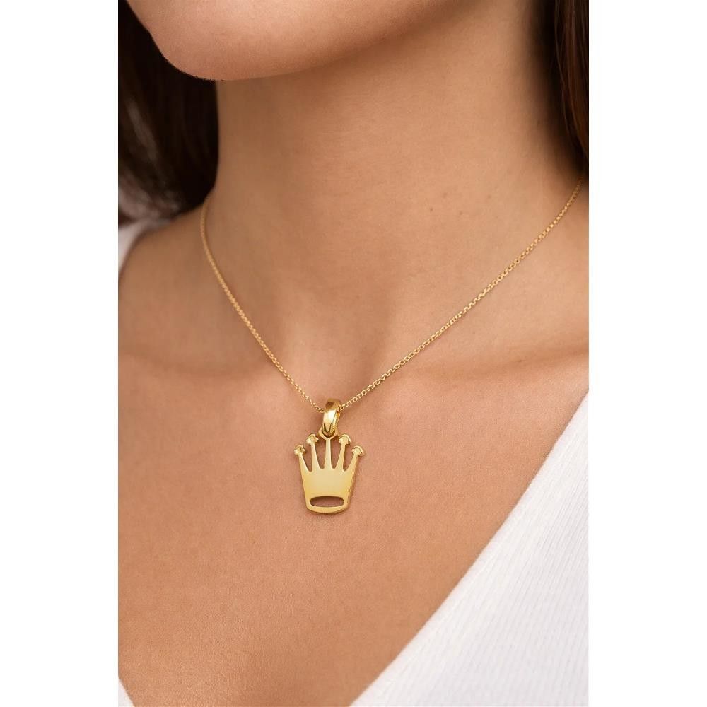 Ciondolo Corona in Oro Giallo 18 Kt