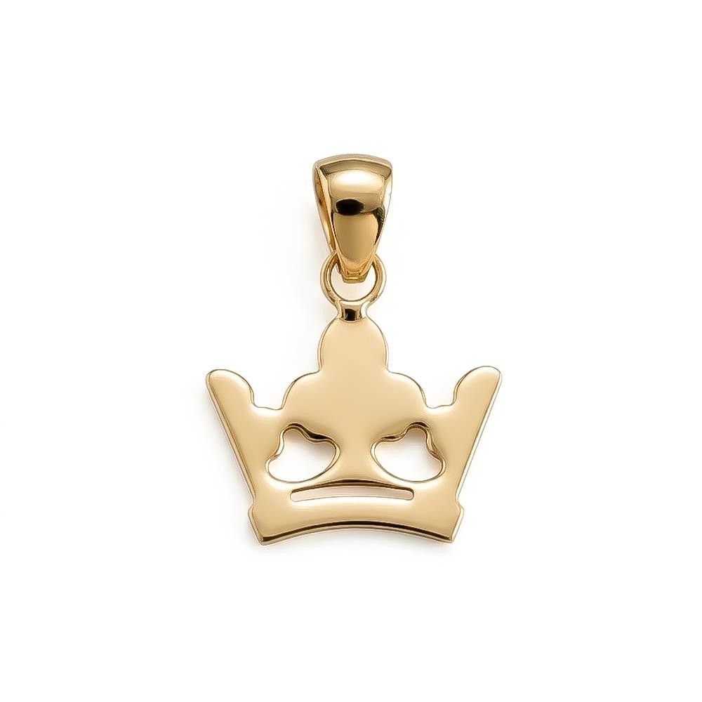 Ciondolo Corona in Oro Giallo 18 Kt