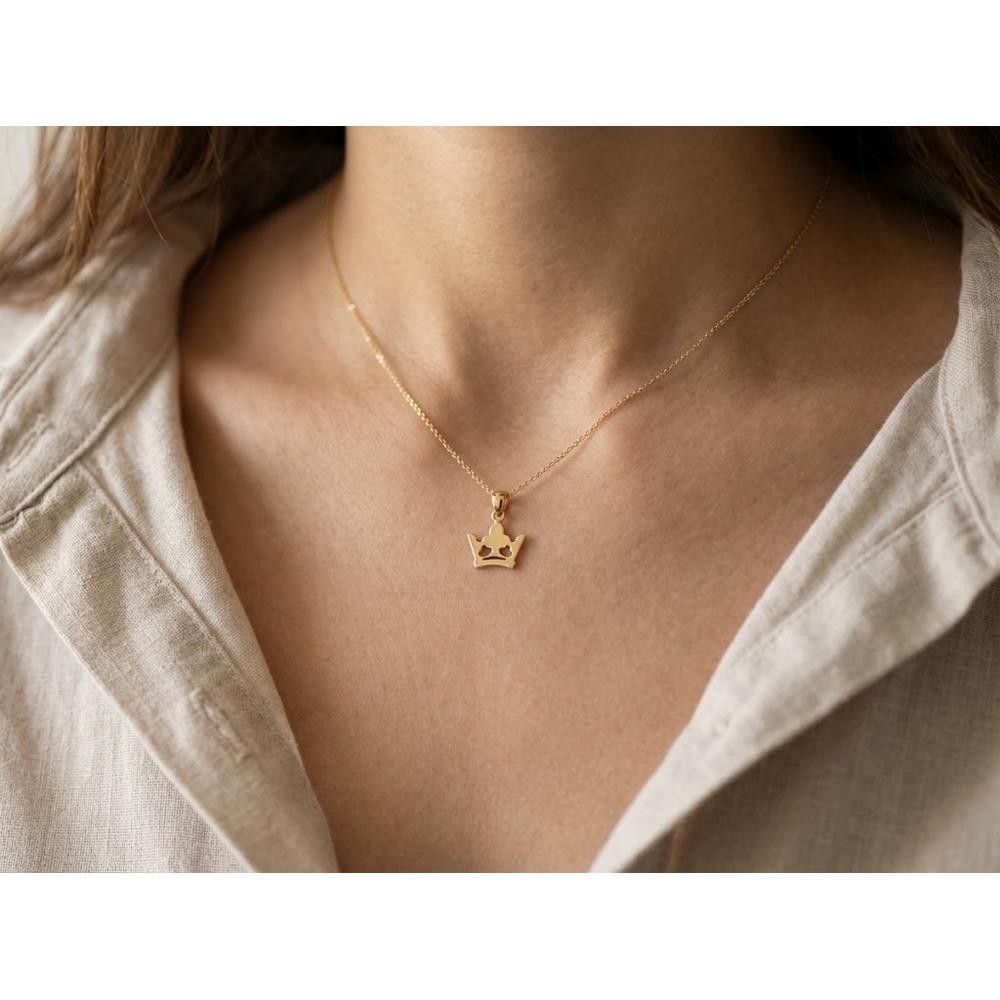 Ciondolo Corona in Oro Giallo 18 Kt