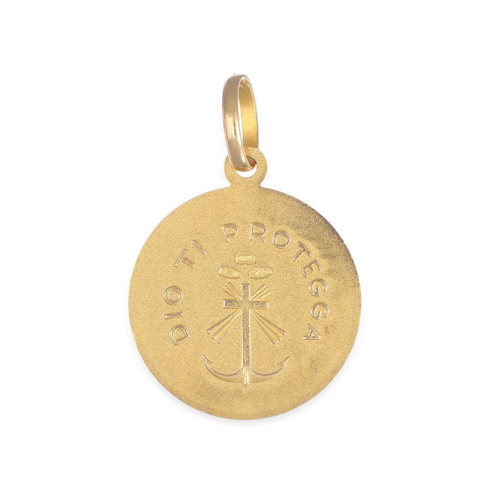 Ciondolo Cristo in Basso Rilievo in Oro Giallo 18 Kt