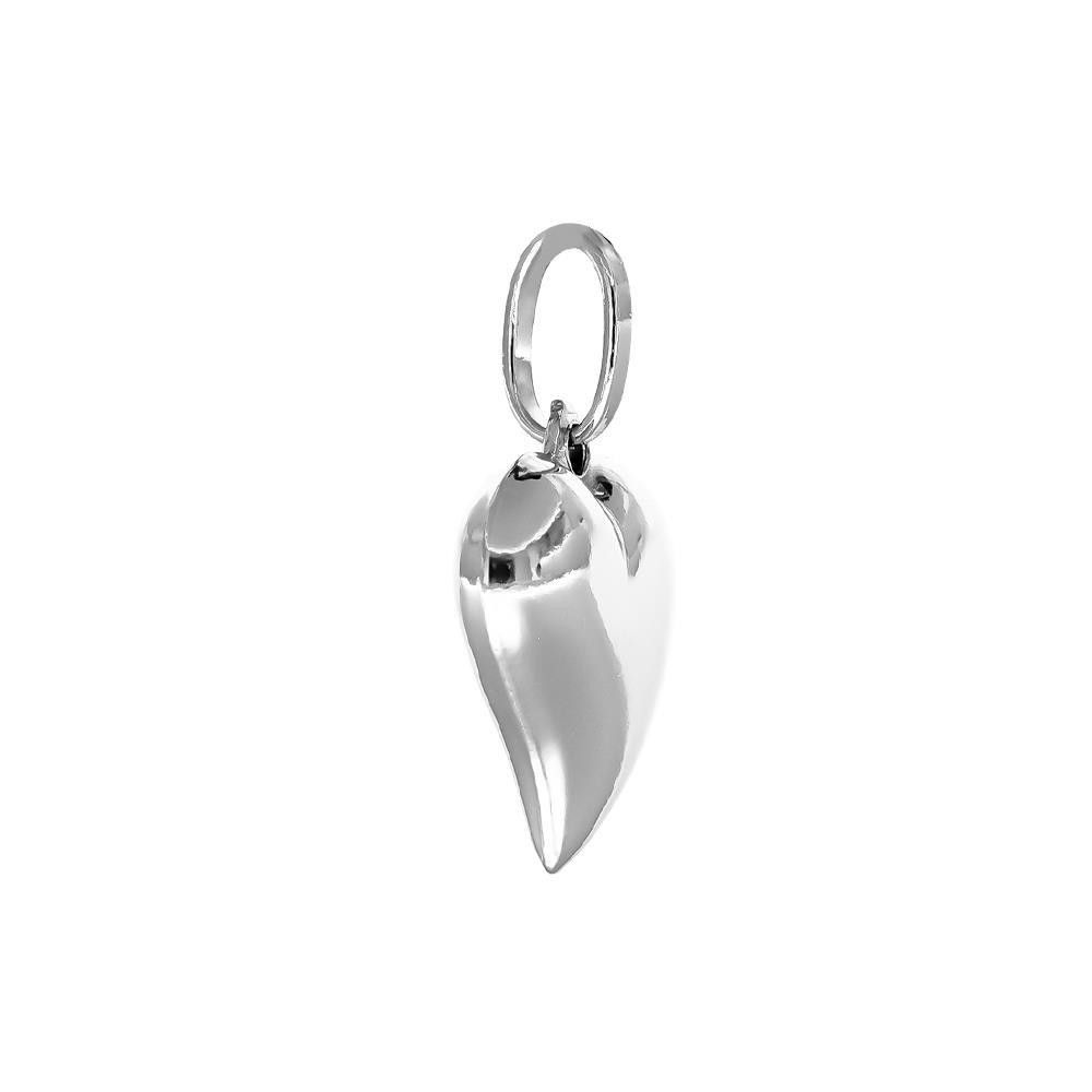Ciondolo Cuore Bianco 18 Kt Bombato