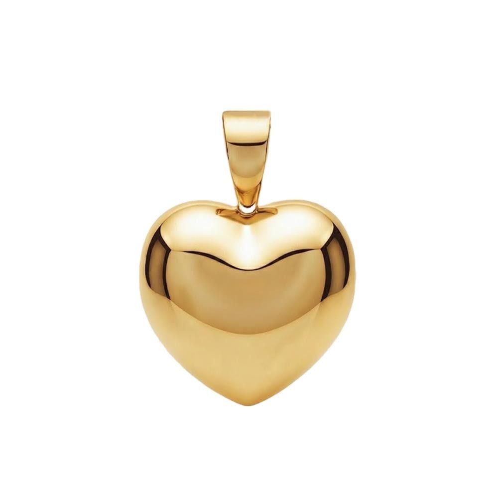 Ciondolo Cuore Bombato in Oro Giallo 18 Kt