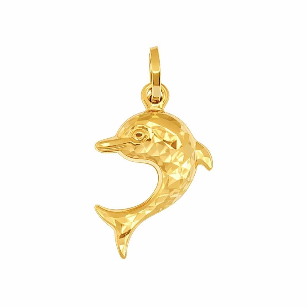 Ciondolo Delfino in Oro Giallo 18 Kt