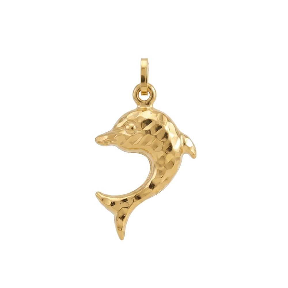 Ciondolo Delfino in Oro Giallo 18 Kt