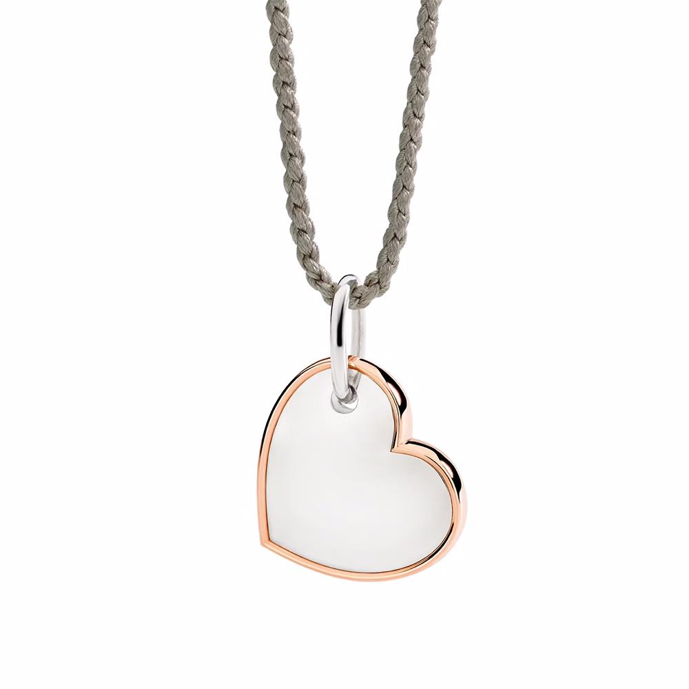 Ciondolo Dodo Xl Cuore Argento & Oro Rosa