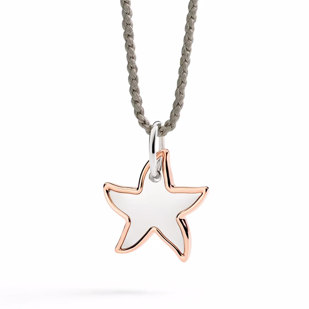 Ciondolo Dodo Xl Stellina Argento & Oro Rosa