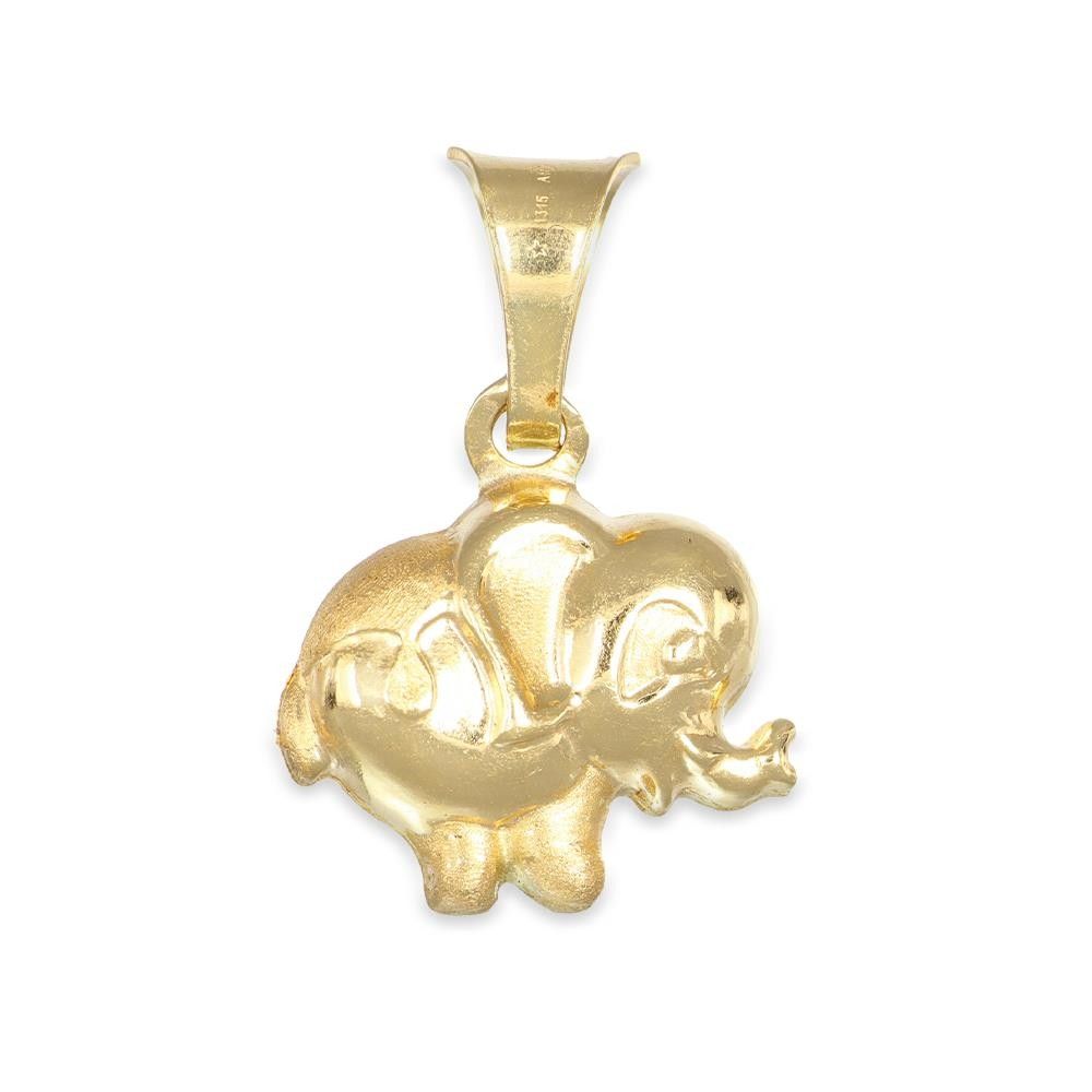 Ciondolo Elefante in Oro Giallo 18 Kt