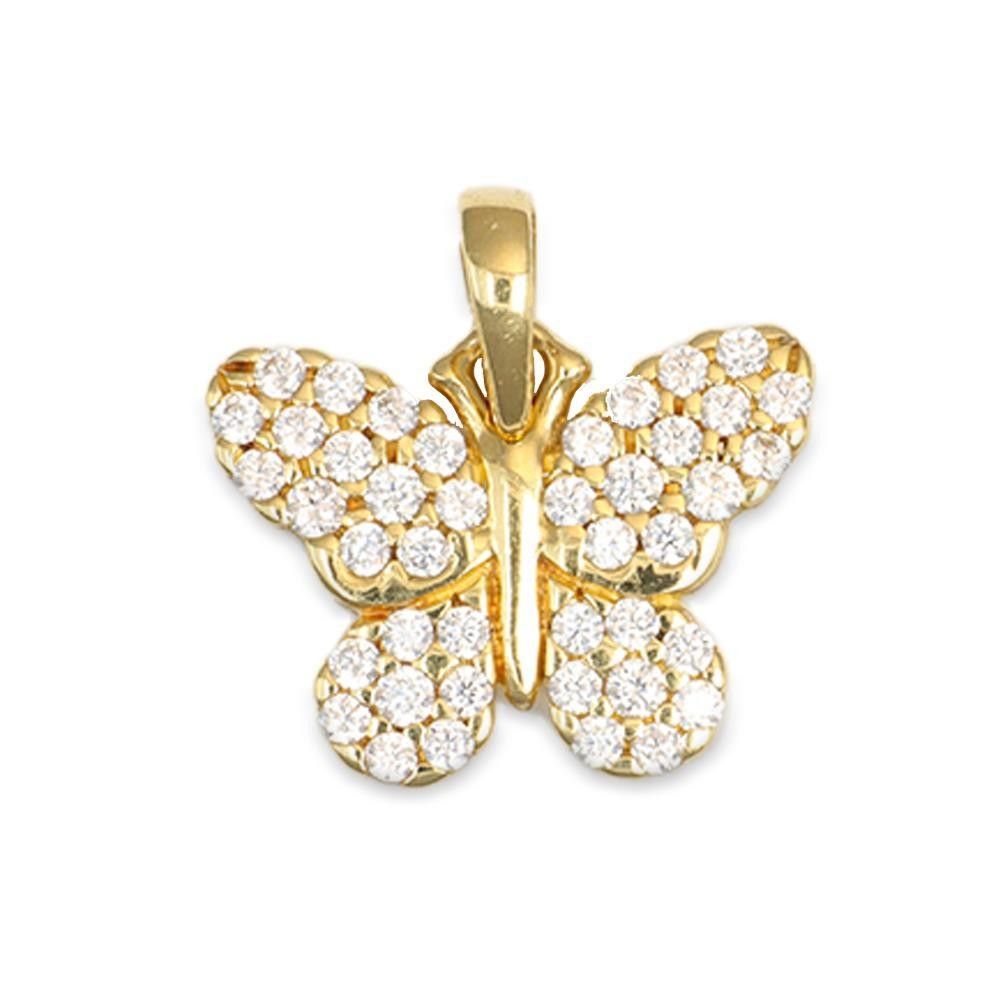 Ciondolo Farfalla in Oro Giallo 18 Kt