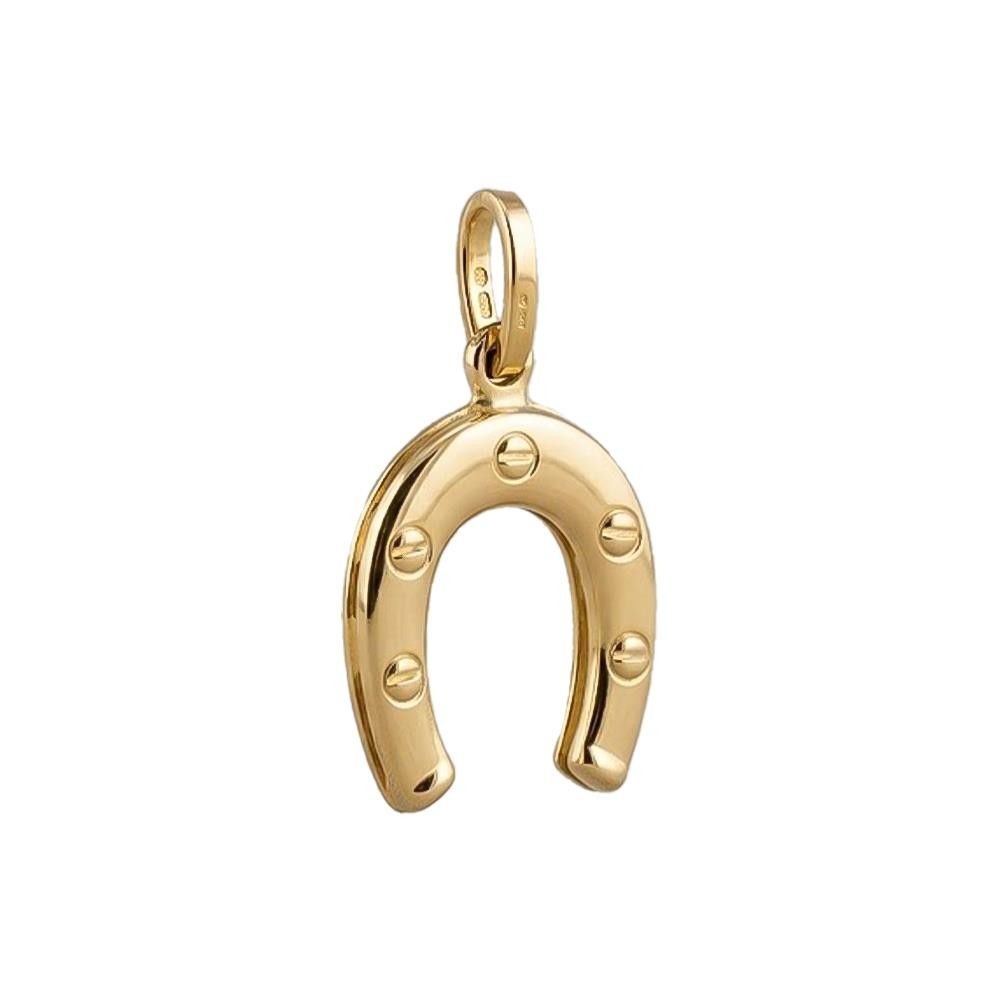 Ciondolo Ferro di Cavallo in Oro Giallo 18 Kt