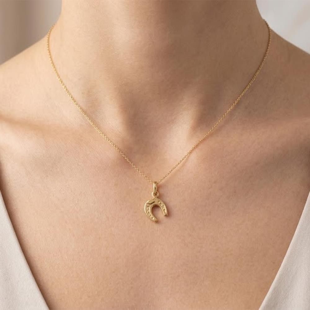 Ciondolo Ferro di Cavallo Piccolo in Oro Giallo 18 Kt