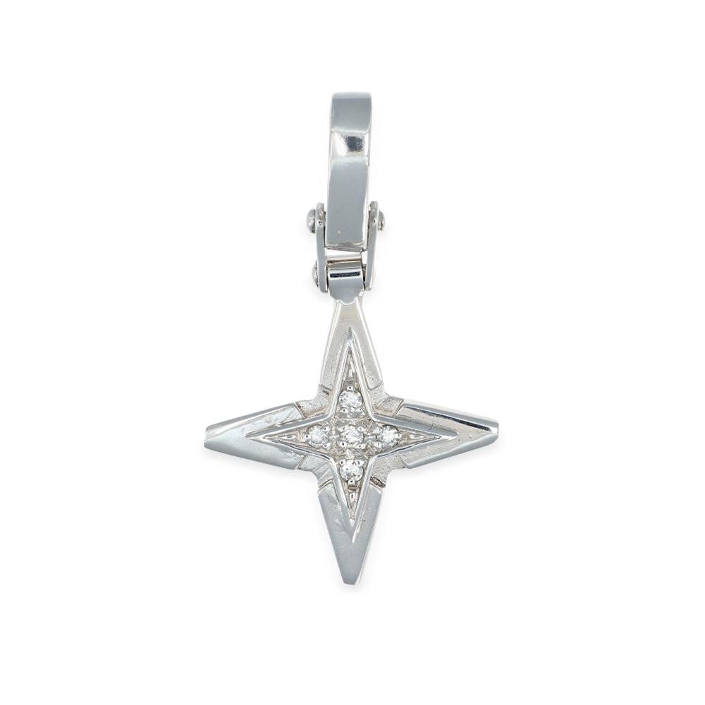 Ciondolo in Oro Bianco 18 Kt e Cubic