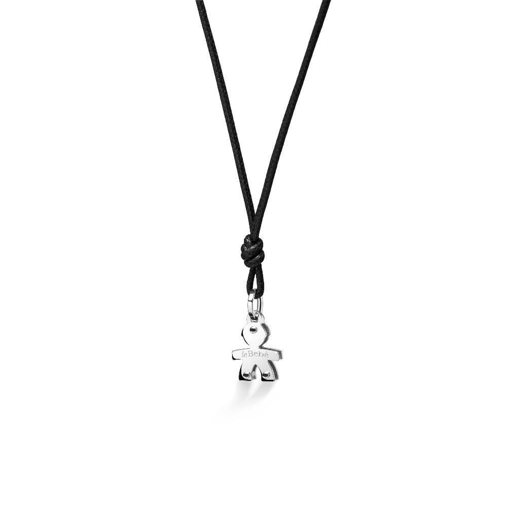 Ciondolo Le Bebè I Classici con sagoma bimbo in oro bianco