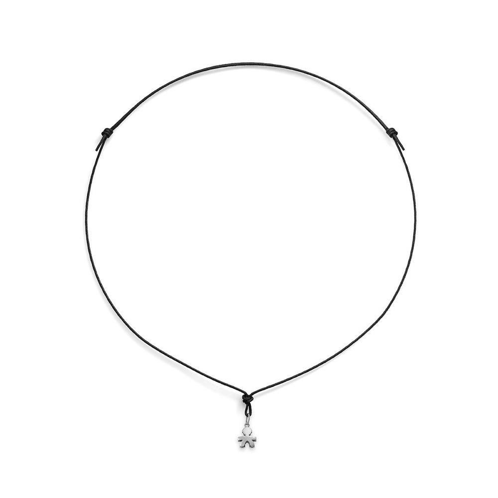 Ciondolo Le bebè I Tesorini Mini con sagoma bimbo in oro bianco