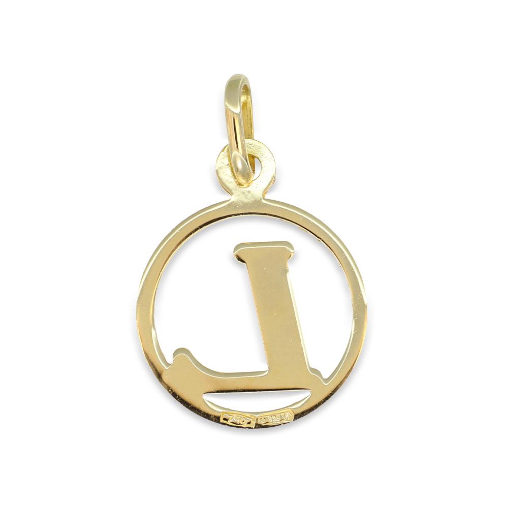 Ciondolo Lettera "L" in Oro Giallo 18 Kt
