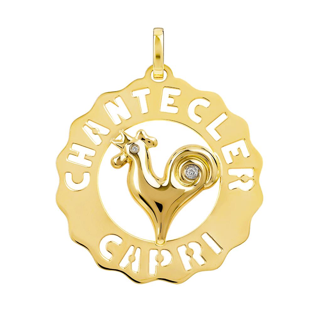 Ciondolo Logo Chantecler Oro KT 18 Gallo